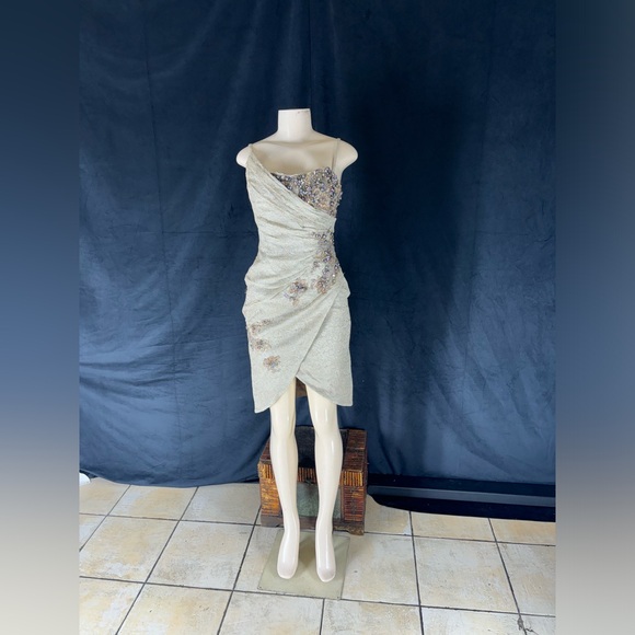 Chic Cream Floral One Shoulder Dress - Picture 1 of 4